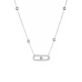 Adornia Stainless Steel Tarnish Resistant Bar Necklace