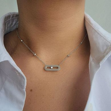 Adornia Stainless Steel Tarnish Resistant Bar Necklace