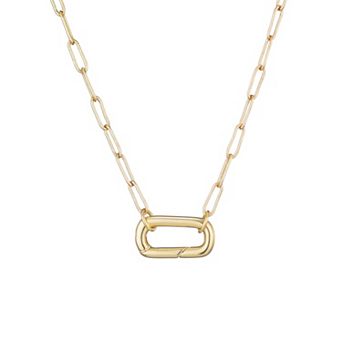 Adornia 14k Gold Plated Lock Necklace