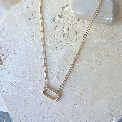 Adornia 14k Gold Plated Lock Necklace