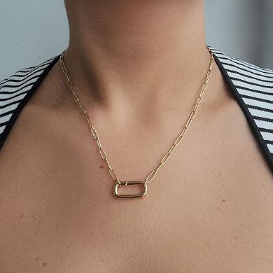 Adornia 14k Gold Plated Lock Necklace