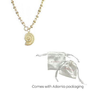 Adornia 14k Gold Plated Chunky Shell Pendant Necklace