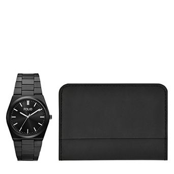 Folio Men's Bracelet Watch & Wallet Set - FMDKSET513