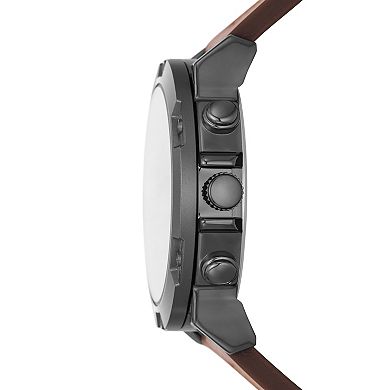 Folio Men's Chronograph Brown Strap Watch & Bracelet Set - FMDKSET509