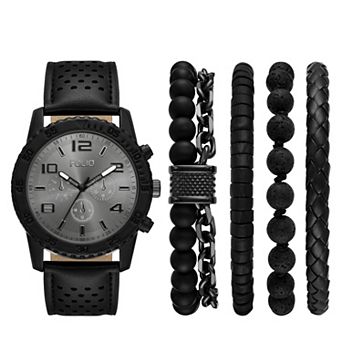 Folio Men's Strap Watch & Bracelet Set - FMDKSET521