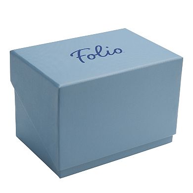 Folio Men's Square Case Watch & Bracelet Set