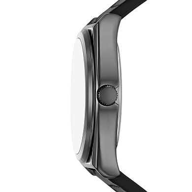 Folio Men's Chronograph Black Strap Watch & Bracelet Set