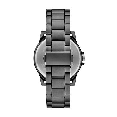 Folio Men's Gunmetal Bracelet Watch & Black Wallet Set