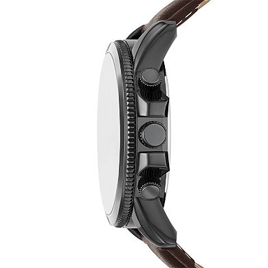 Folio Men's Chronograph Leather Strap Watch & Wallet Set