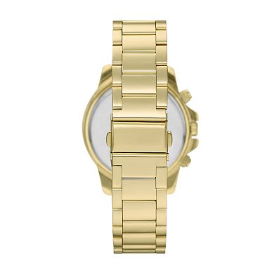 Folio Men's Chronograph Bracelet Watch, Bracelet & Cross Pendant Necklace Set