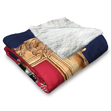 Florida Panthers 2025 Stanley Cup Champs Portrait Silk Touch Sherpa Throw Blanket