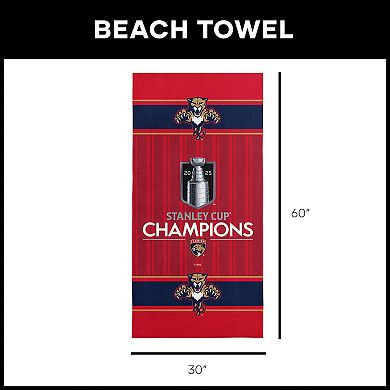 Florida Panthers 2025 Stanley Cup Champions 30" x 60" Unify Beach Towel