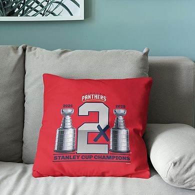 Florida Panthers 2025 Stanley Cup Champs 18" Stake Throw Pillow