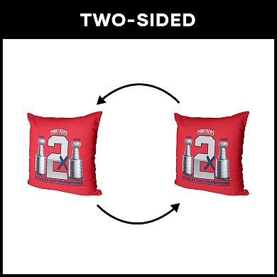 Florida Panthers 2025 Stanley Cup Champs 18" Stake Throw Pillow