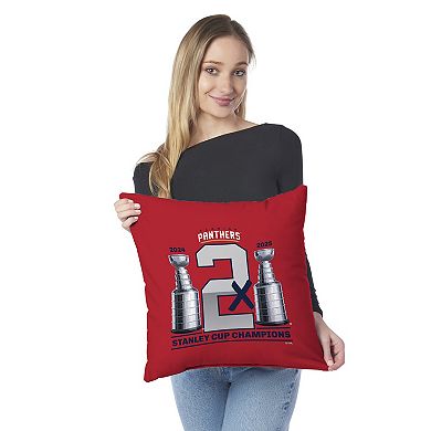 Florida Panthers 2025 Stanley Cup Champs 18" Stake Throw Pillow