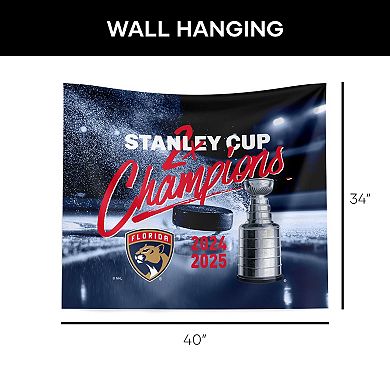 Florida Panthers 2025 Stanley Cup Champs Victorious Printed Wall Hanging