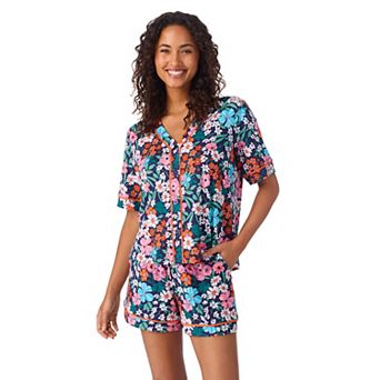 Women's Cuddl Duds® Short Sleeve Pajama Top & Pajama Boxer Short Set