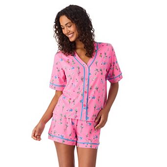 Women's Cuddl Duds® Short Sleeve Pajama Top & Pajama Boxer Short Set