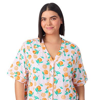 Plus Size Cuddl Duds® Short Sleeve Pajama Top & Pajama Boxer Short Set