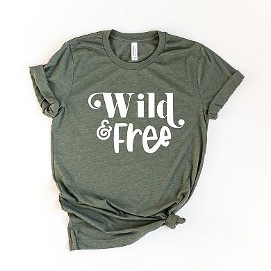 Wild And Free Words - Women's Short Sleeve Graphic T-Shirt