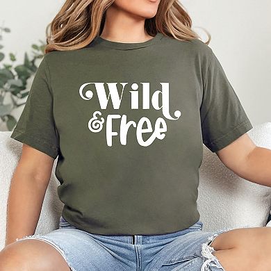 Wild And Free Words - Women's Short Sleeve Graphic T-Shirt
