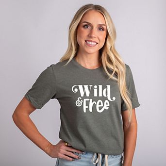 Wild And Free Words - Women's Short Sleeve Graphic T-Shirt