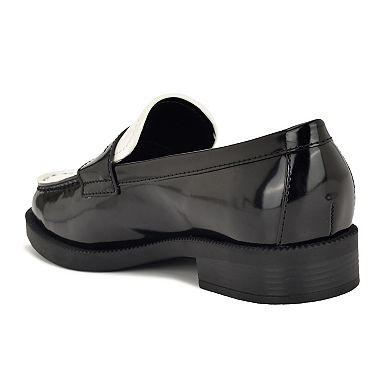 Nine West Berg Women's Almond Toe Slip-On Casual Loafers