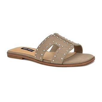 Nine West Giny Women's Studded Slip-On Flat Casual Sandals