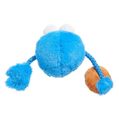 BARK Sesame Street Cookie Monster Tug Plush Pet Toy