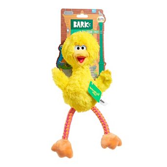 BARK Sesame Street Big Bird Rope Tug Plush Pet Toy