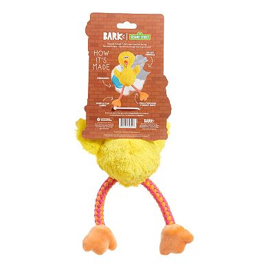 BARK Sesame Street Big Bird Rope Tug Plush Pet Toy