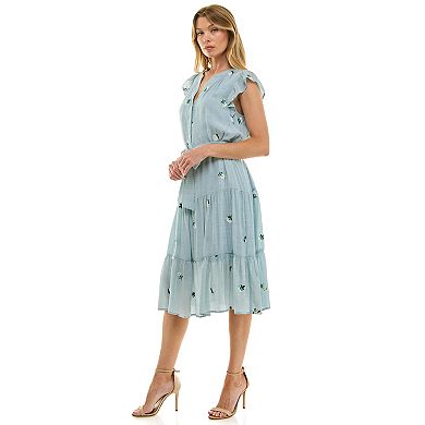 Women's Figueroa & Flower Embroidered Midi Dress