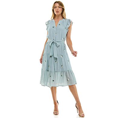 Women's Figueroa & Flower Embroidered Midi Dress