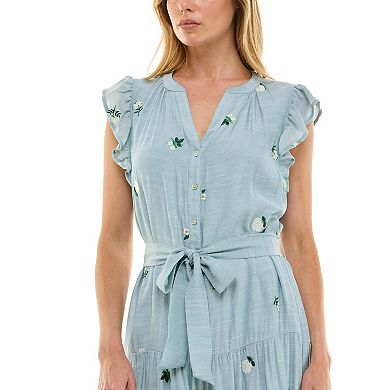 Women's Figueroa & Flower Embroidered Midi Dress