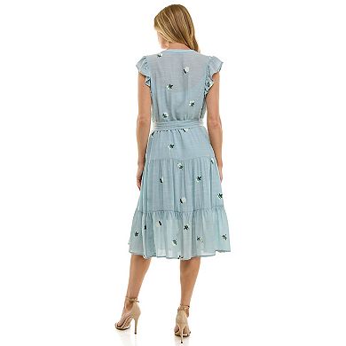 Women's Figueroa & Flower Embroidered Midi Dress