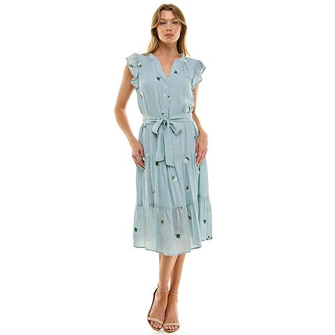 Женские платья Figueroa Women's Figueroa & Flower Embroidered Midi Dress