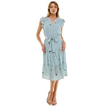 Women's Figueroa & Flower Embroidered Midi Dress