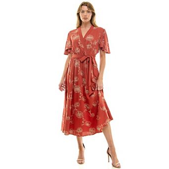 Women's Figueroa & Flower Embroidered Peasant Midi Dress