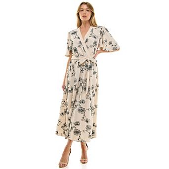 Women's Figueroa & Flower Embroidered Peasant Midi Dress