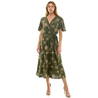 Women's Figueroa & Flower Embroidered Peasant Midi Dress