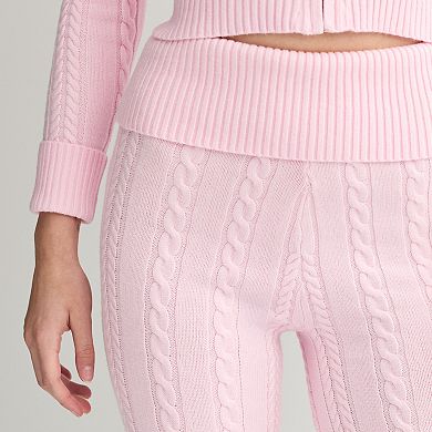 Juniors' Harper & Ivy Fold Over Cable Soft Pants