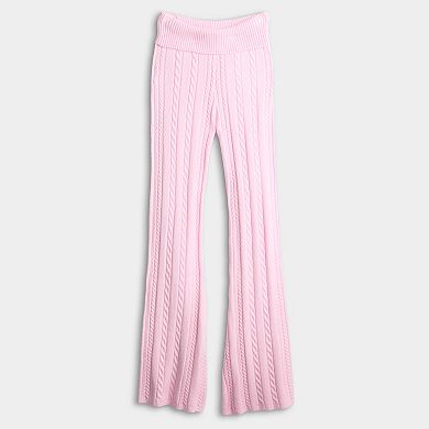 Juniors' Harper & Ivy Fold Over Cable Soft Pants