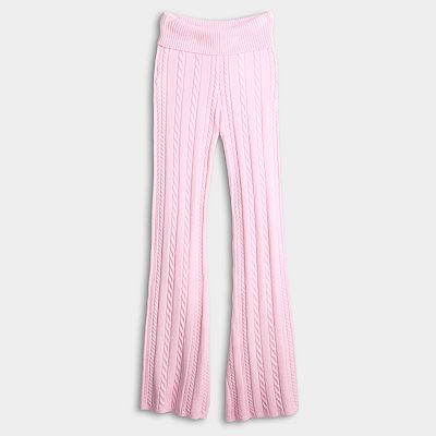 Juniors' Harper & Ivy Fold Over Cable Soft Pants