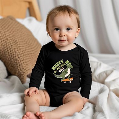 Happy St. Pat-Rex Day Baby Long Sleeve Bodysuit