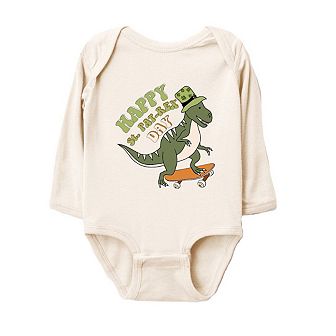 Happy St. Pat-Rex Day Baby Long Sleeve Bodysuit