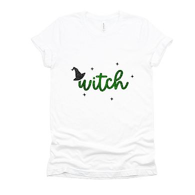 Witch Hat and Stars - Women's Short Sleeve Graphic T-Shirt