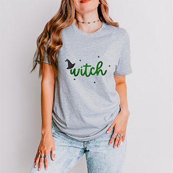 Witch Hat and Stars - Women's Short Sleeve Graphic T-Shirt