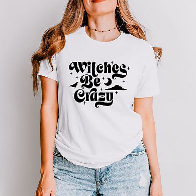 Witches Be Crazy Moon - Women's Short Sleeve Graphic T-Shirt