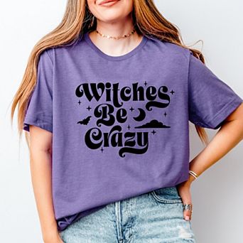 Witches Be Crazy Moon - Women's Short Sleeve Graphic T-Shirt