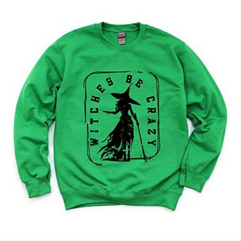 Witches Be Crazy Rectangle - Women's Graphic Sweatshirt